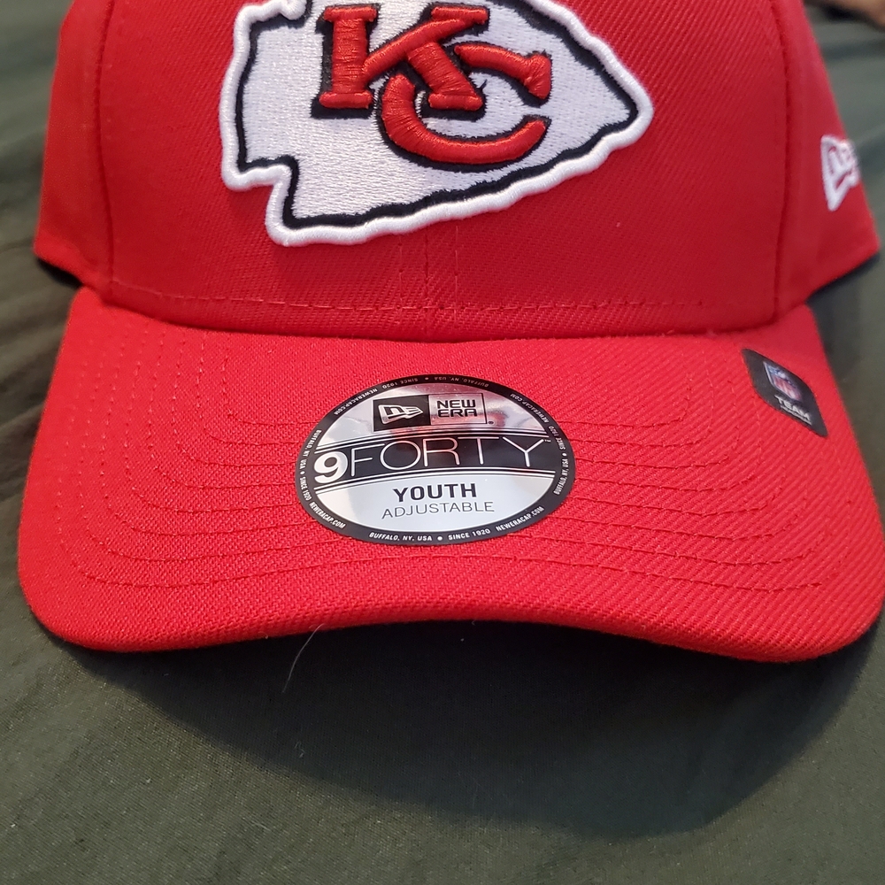 New Era Red Youth Cap with Embroidered Logo